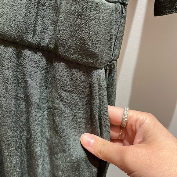 MONROW Crepe Long Sleeve Jumpsuit in Camo - Picture 8 of 10